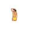 Bikini Jaune à Armatures et Perles 